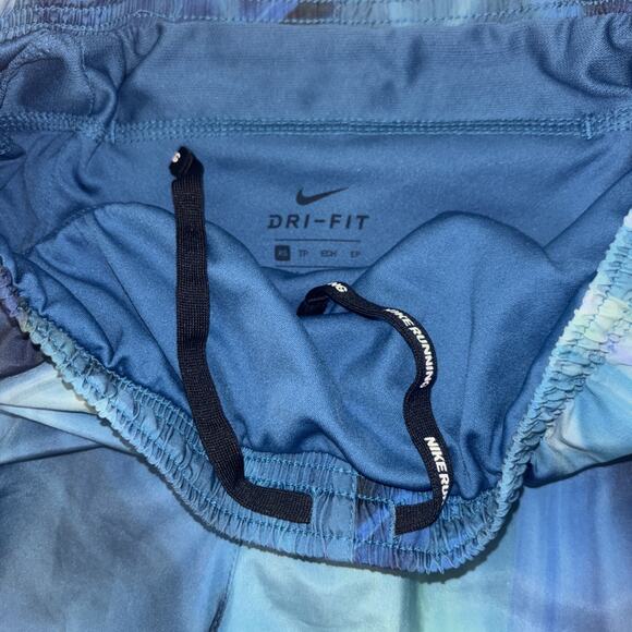 Woman's Nike Dri-Fit Modern Tempo Running Shorts X-Small Blue Waves gym Beach - Picture 5 of 6